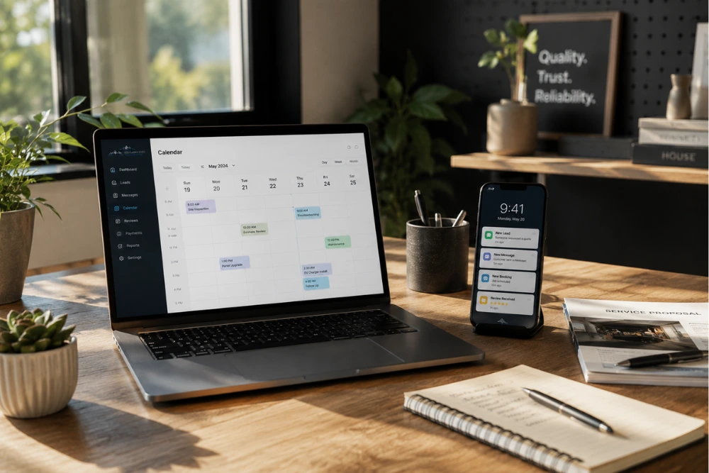 Organized lead management and automation system for a modern small business